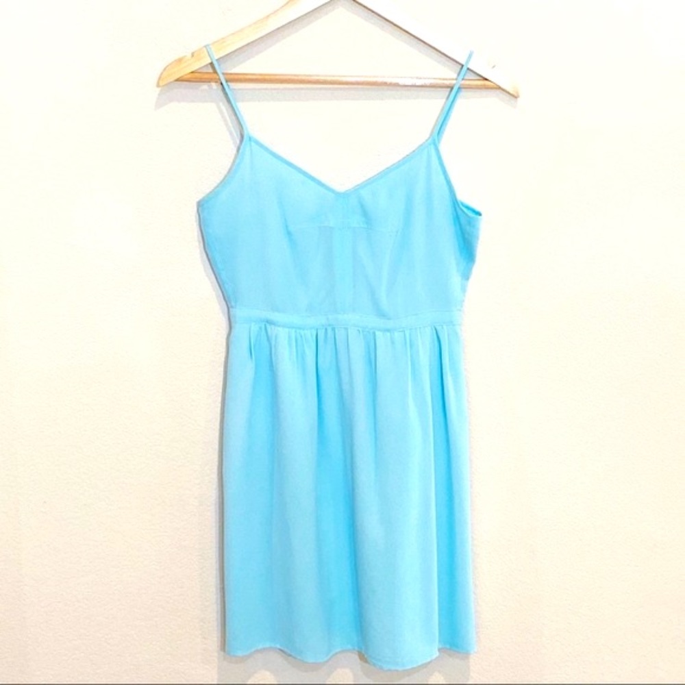 Madewell Silk Blue Cami Mini Dress w/ Pockets